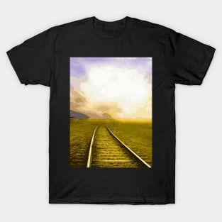 Train Line - Landscape T-Shirt